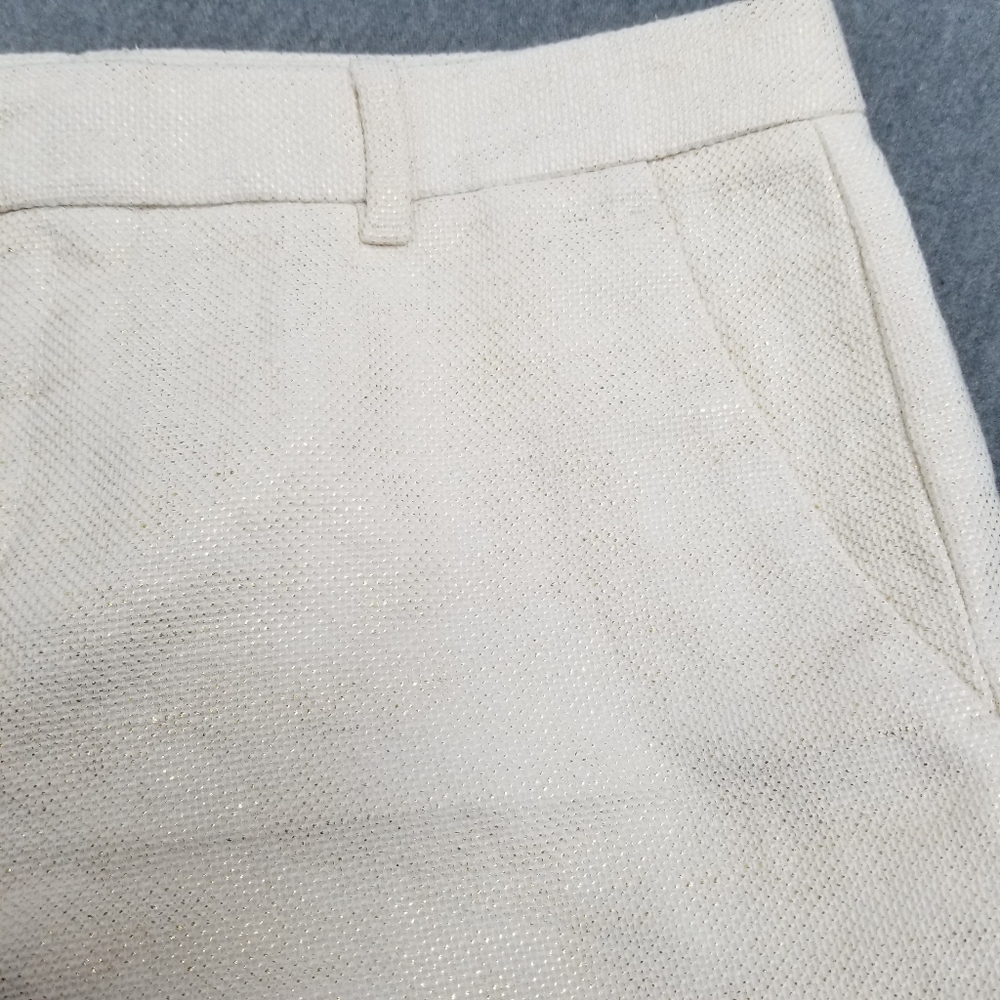 Banana Republic Gold Shimmer Linen Blend Shorts - Picture 2 of 7